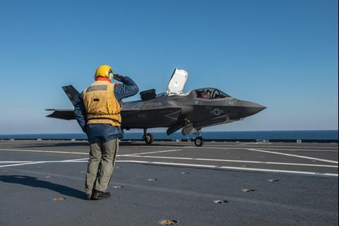 53 - F-35B conducting sea trials on the Italian Navy's ITS Cavour aircraft carrier
